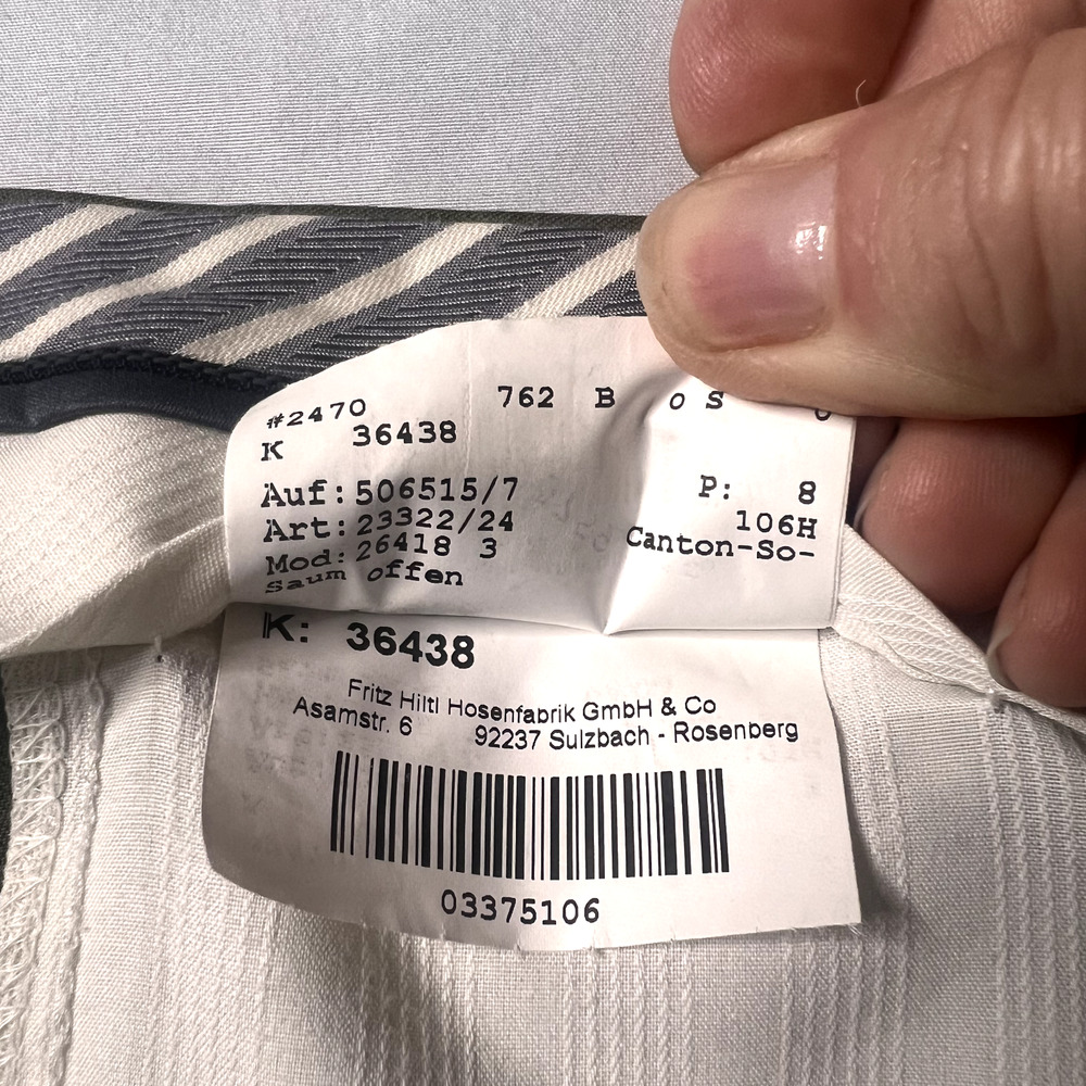 Hiltl Pants Mens 38/29 Fritz Dress Soft Cotton‎ Trouser Wool Straight Chino ** - Picture 6 of 14